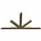 Ekena Millwork Saratoga Rough Sawn Timber Gable Bracket, Douglas Fir, 108"W x 58"H x 4"D x 6"F, 13/12 Pitch GBW108X58X0406SAR00RDF - alternate 2